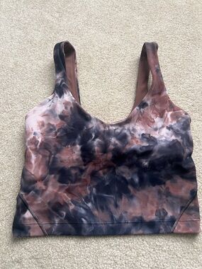 lululemon athletica mauve-brown cropped tank top